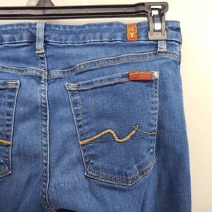 7 For All Mankind Kimmie Straight Leg Jeans Women's Size 32 Dark Wash Denim